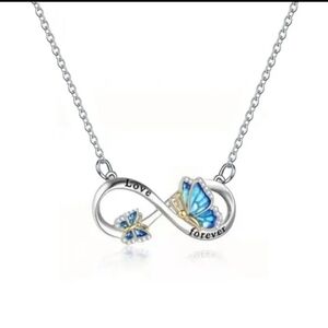 Necklace love forever eternity circle new 925 silver